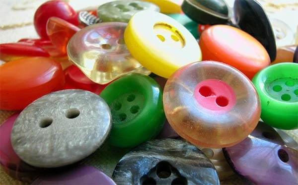 a pile of colorful buttons
