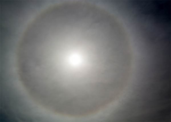 ring around the moon also known as a lunar halo