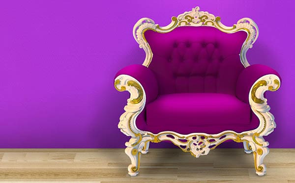 ornate purple chair