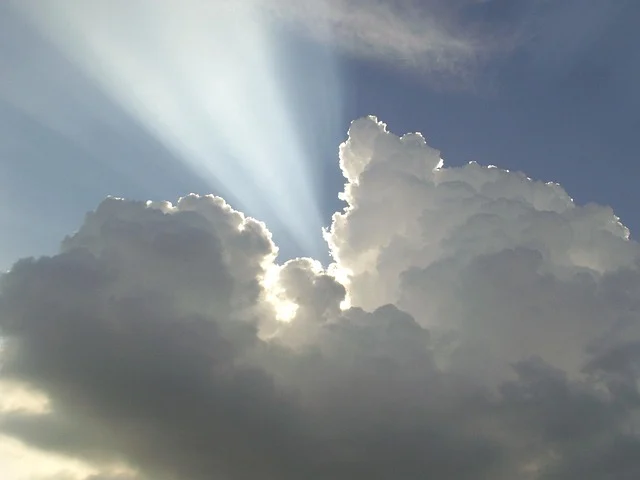 White Light Symbolism showing through a cloud