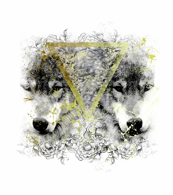 The symbolism of 2 wolves connected